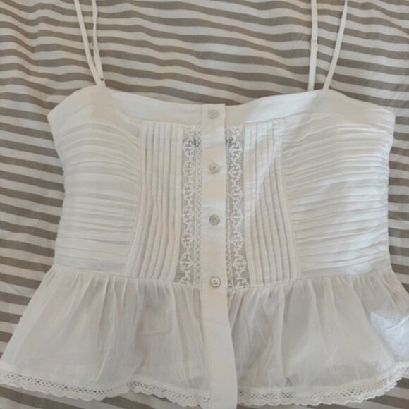 Zara Lace Peplum Top - Picture 1 of 7